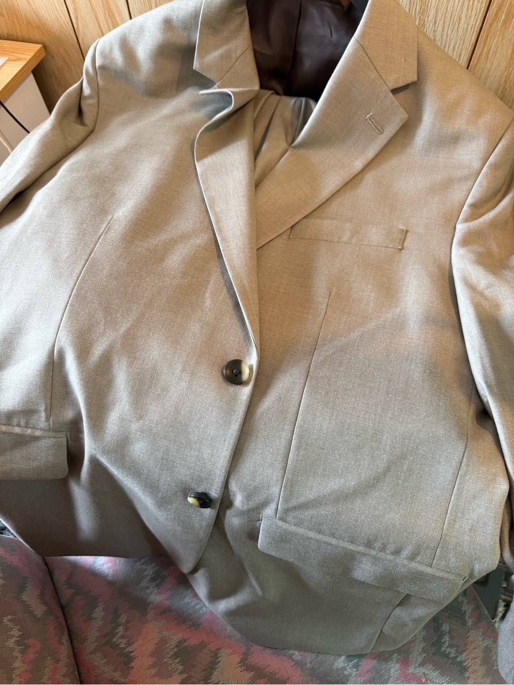 Men's Taupe Single-Breasted Sport Coat